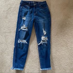 Hollister High-Rise Mom Distressed Jean
